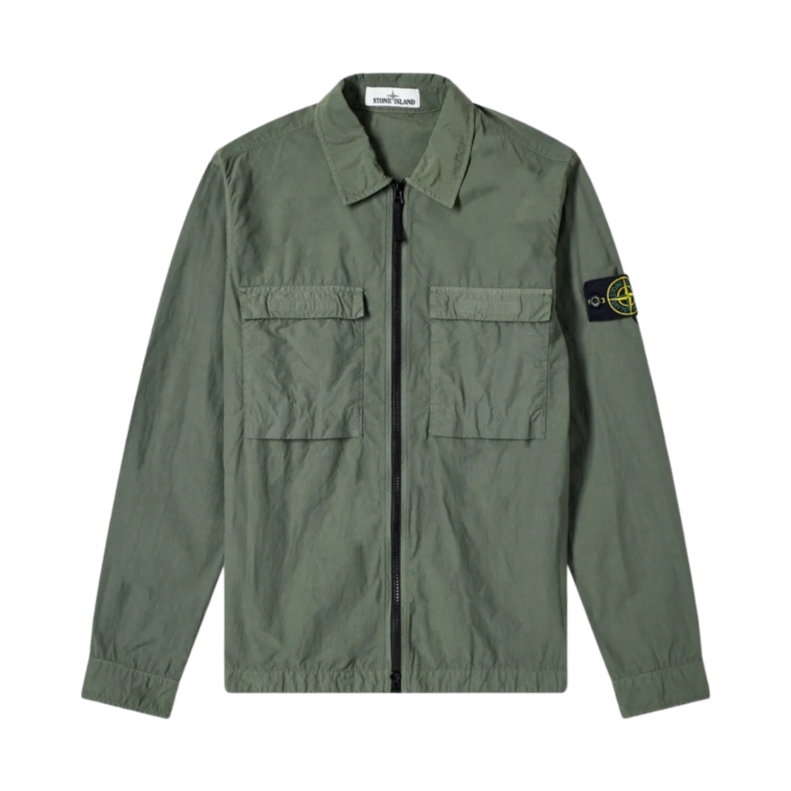 스톤 아일랜드 11102 나슬란 라이트 오버셔츠 올리브 그린 - 20SS