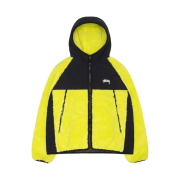 Stussy Sherpa Paneled Hooded Jacket Lime
