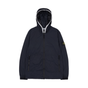 Stone Island 41131 Skin Touch Nylon-TC Garment Dyed Hooded Blouson Navy Blue - 22SS