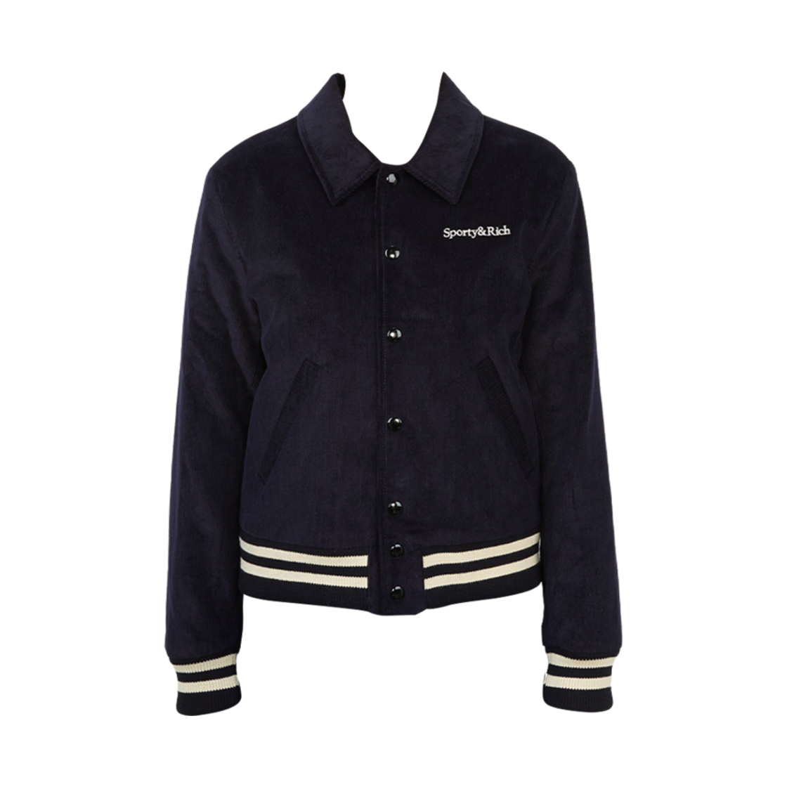JA761NA Sporty & Rich Varsity Jacket Navy Cream