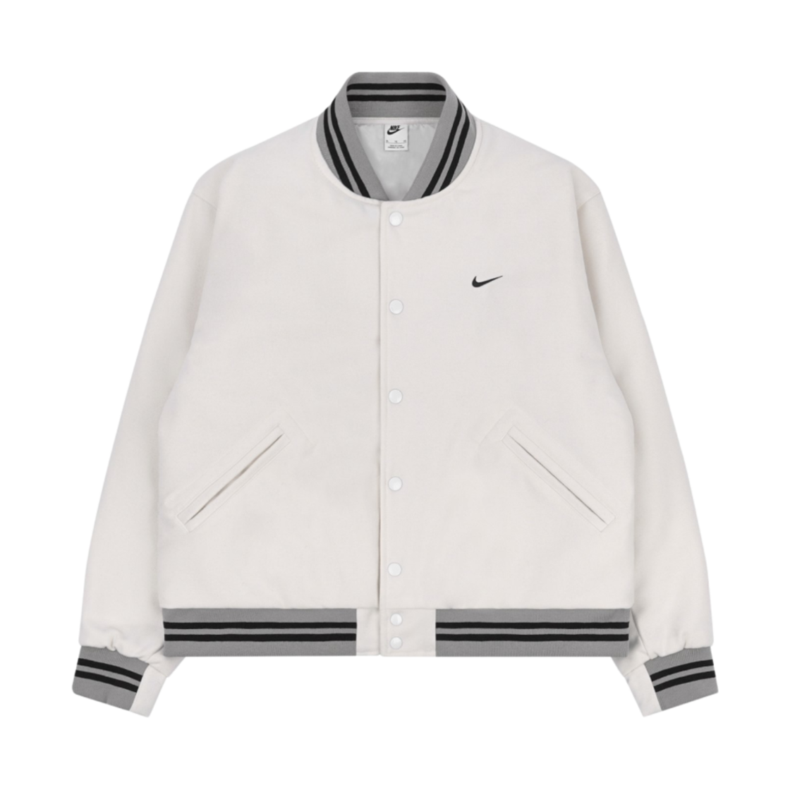 나이키 NSW 어센틱 바시티 자켓 팬텀 - 아시아(Nike NSW Authentics Varsity Jacket Phantom - Asia)