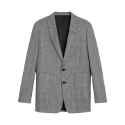 (W) Celine Tomboy Jacket in Flannel Craie Noir