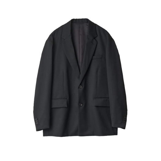KM5DJABSI06BK ssstein Oversized Single Breasted Jacket Black - 25FW