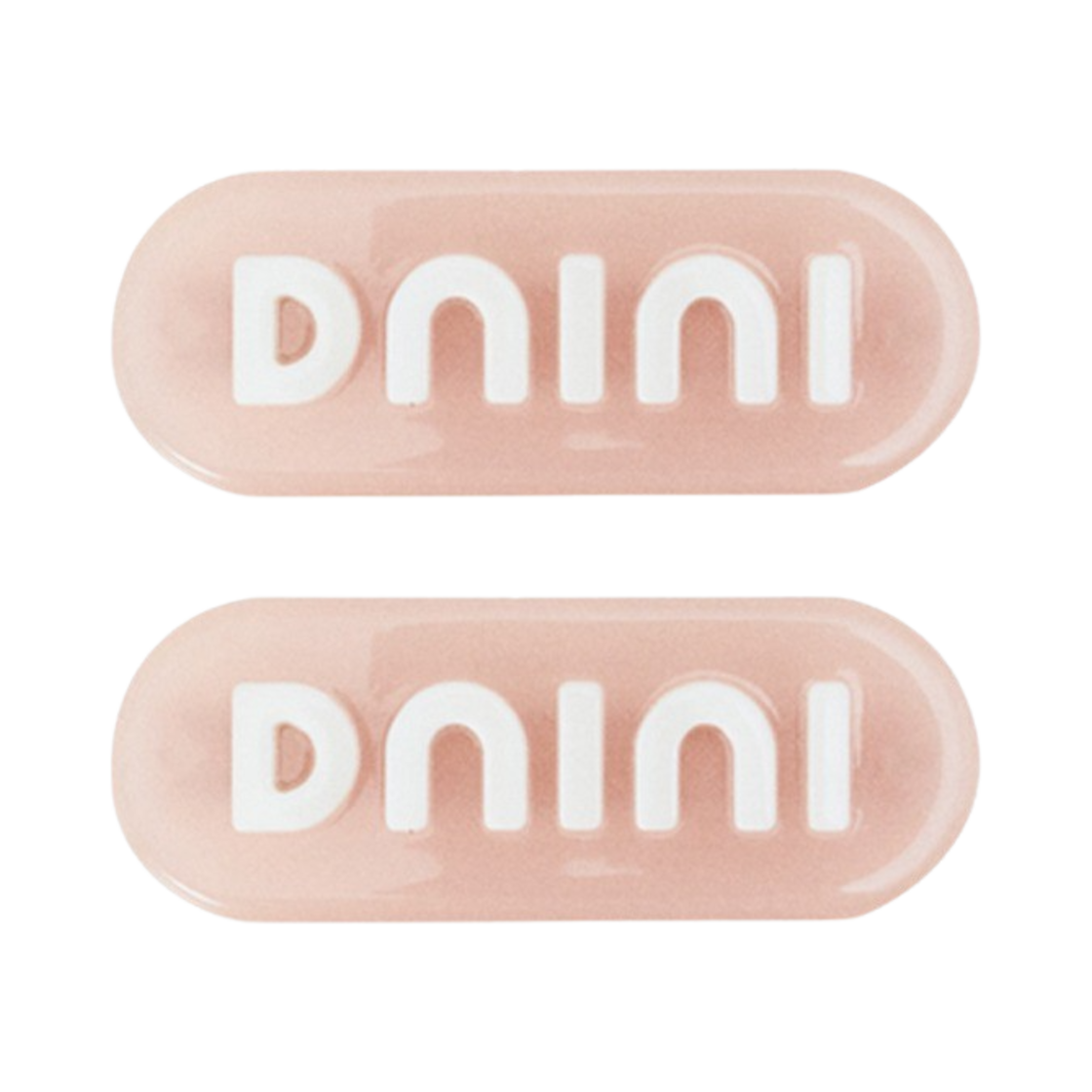 DNINI-001 DNINI Logo Barrettes Pink