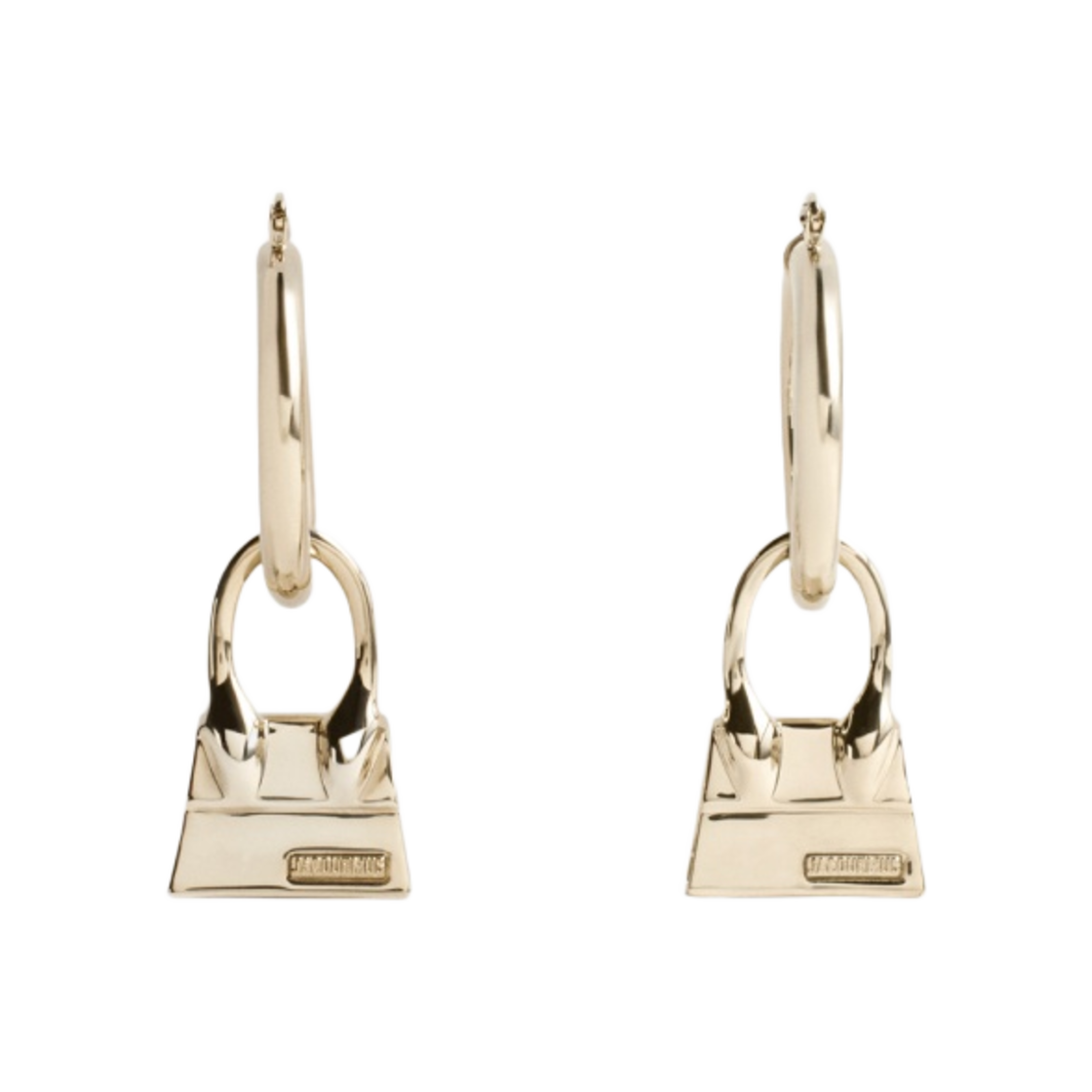 자크뮈스 레 크레올 치키토 후프 이어링 치키토 펜던트 라이트 골드(Jacquemus Les Creoles Chiquito Hoop Earrings With Chiquito Pendant Light Gold) - 1