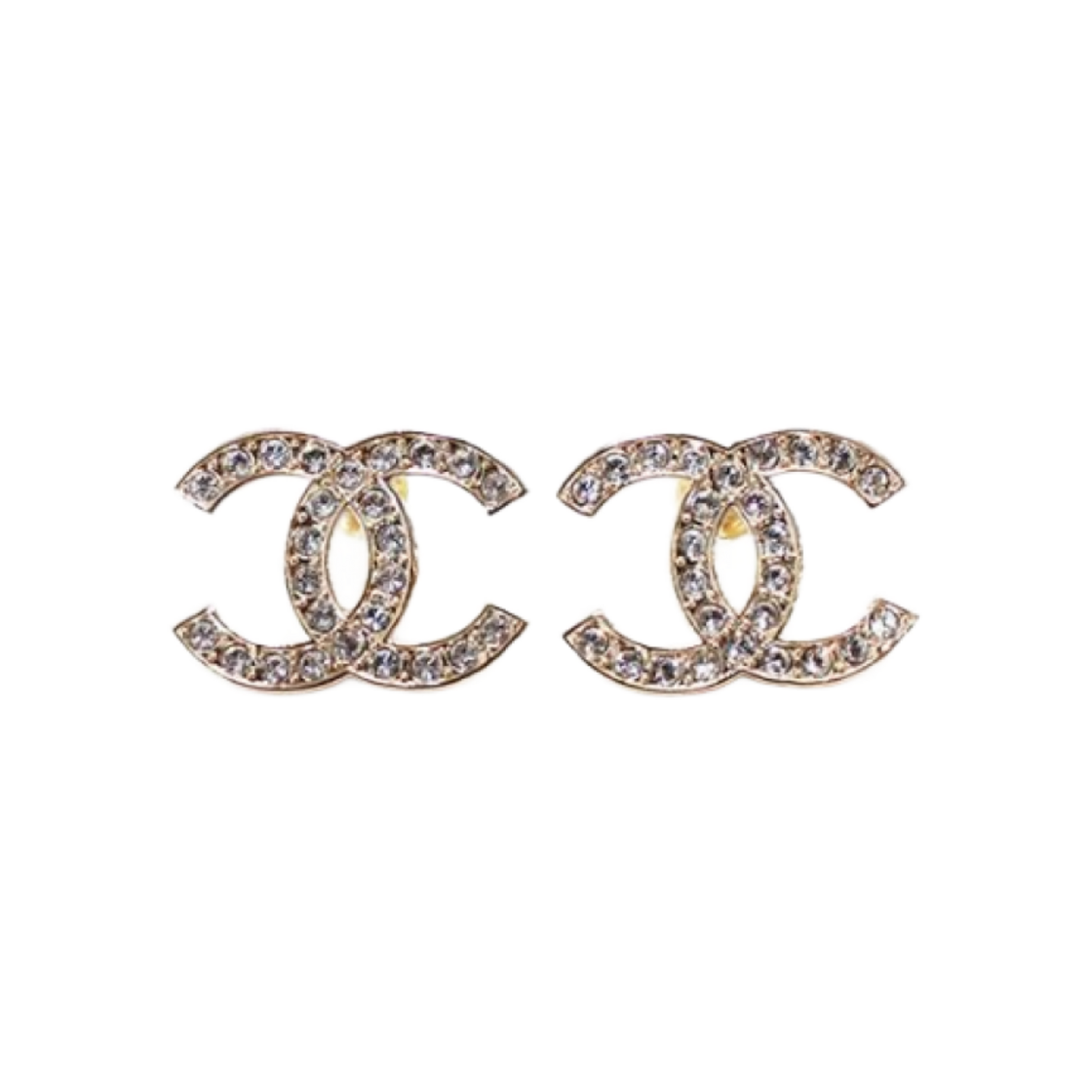 (W) 샤넬 이어링 메탈 디아만테 & 골드 크리스탈((W) Chanel Earrings Metal Diamantes & Gold Crystal) - 2