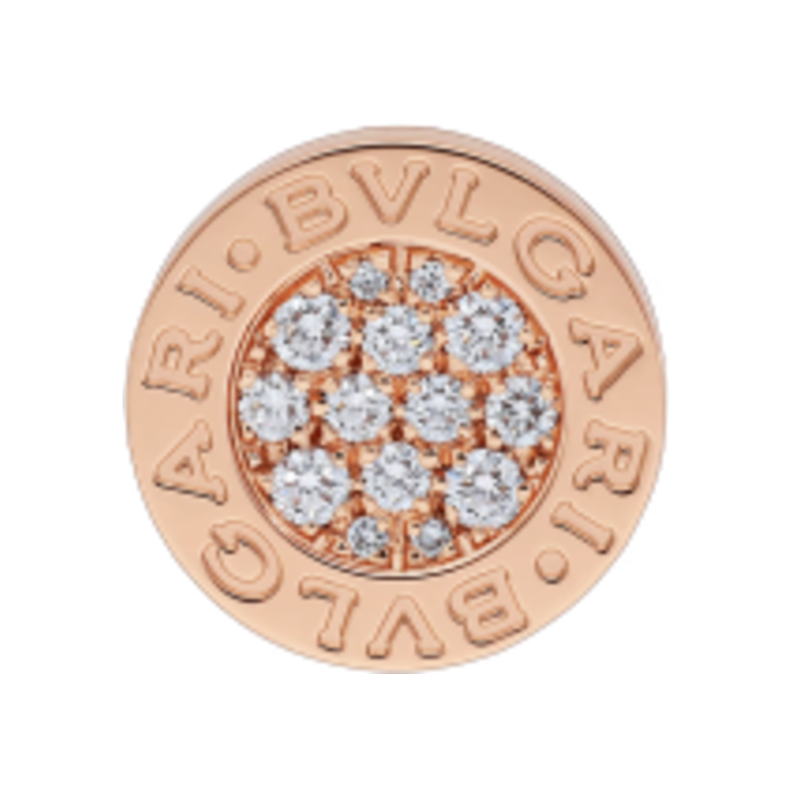 354731 Bulgari Bulgari Single Earring Rose Gold Diamond