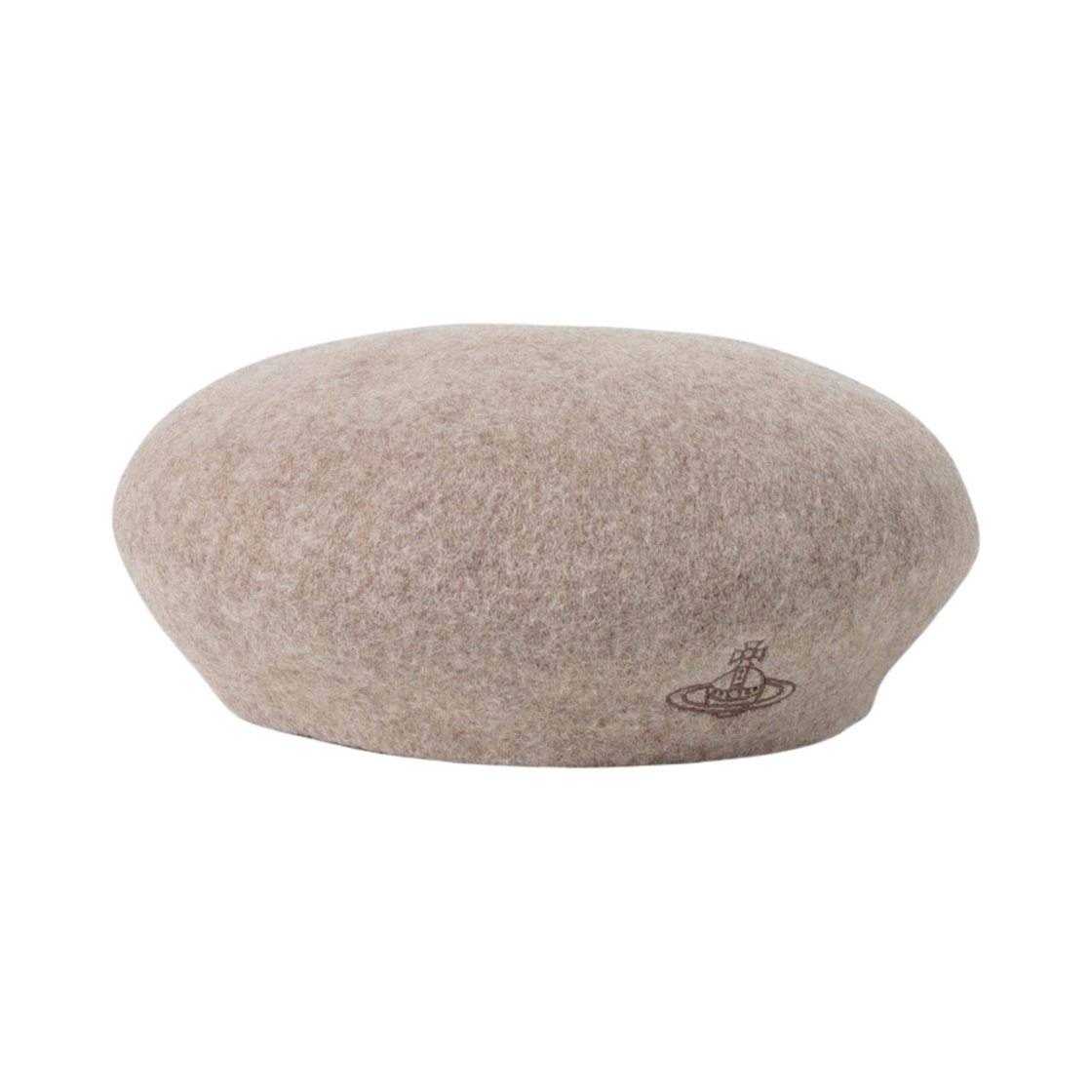 (W) 비비안 웨스트우드 라인 Orb 자수 바스크 베레모 모카 브라운