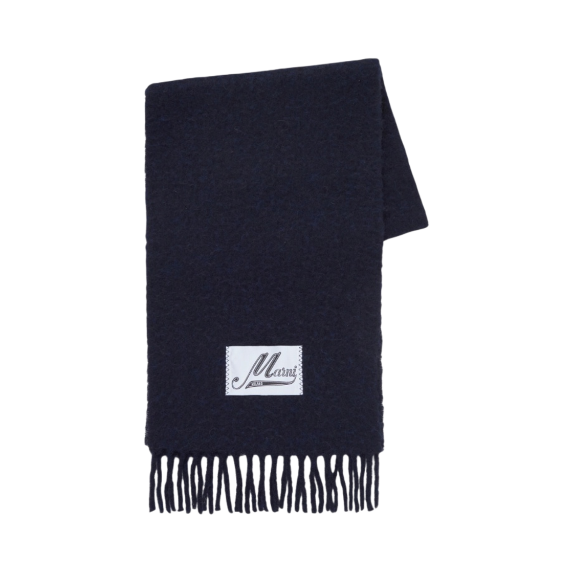 SCMC0059Y0-UTW918-00B99 Marni Blue Alpaca Scarf Blublack