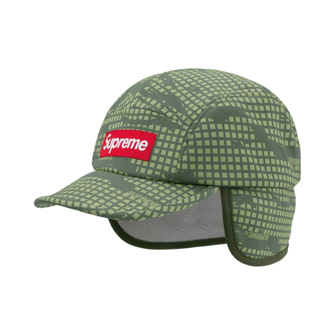 슈프림 윈드스토퍼 이어플랩 캠프캡 올리브 그리드 카모 - 21FW(Supreme Windstopper Earflap Camp Cap Olive Grid Camo - 21FW) - 2