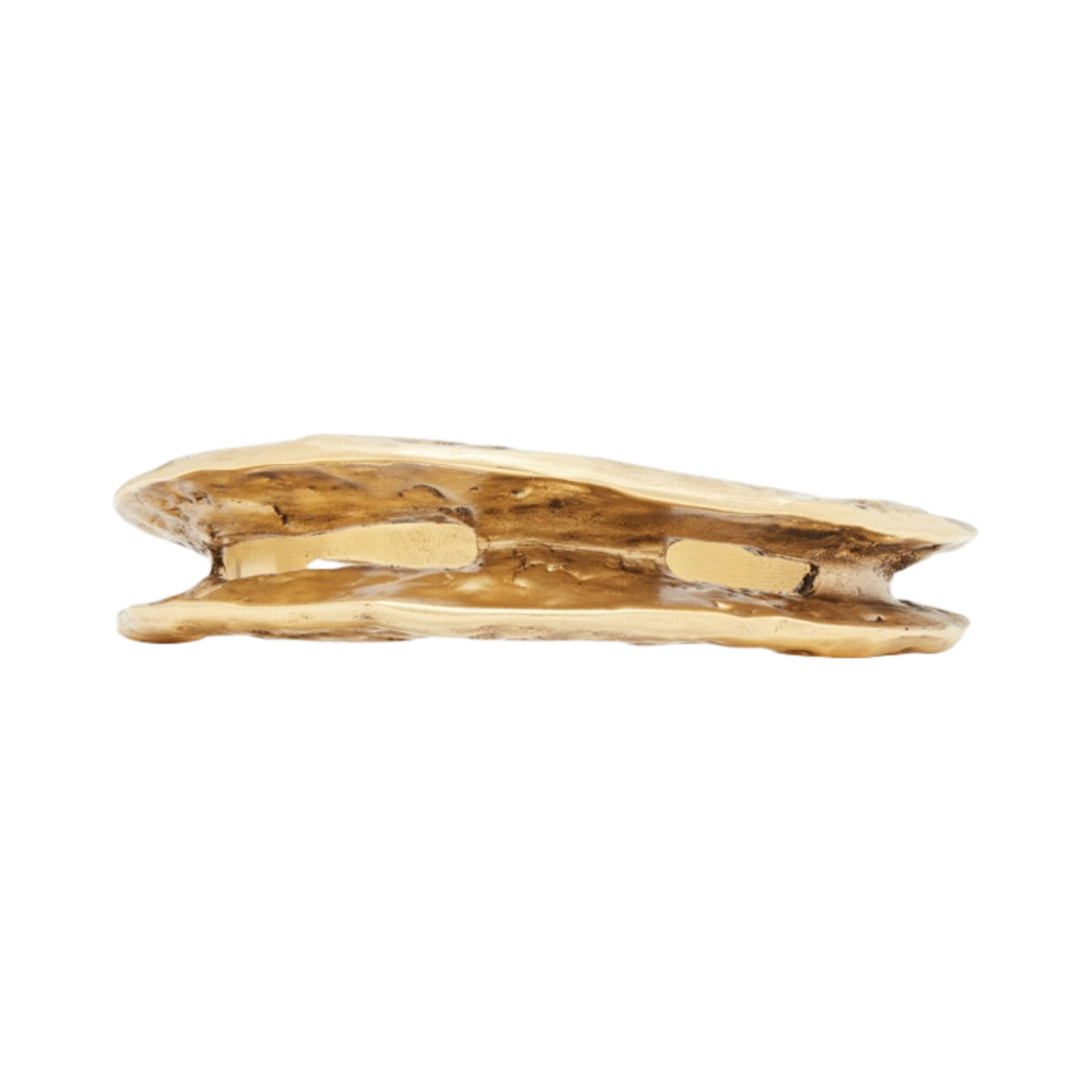 (W) 생로랑 씬 텍스쳐드 뱅글 메탈 에이지드 골드((W) Saint Laurent Thin Textured Bangle In Metal Aged Gold) - 1