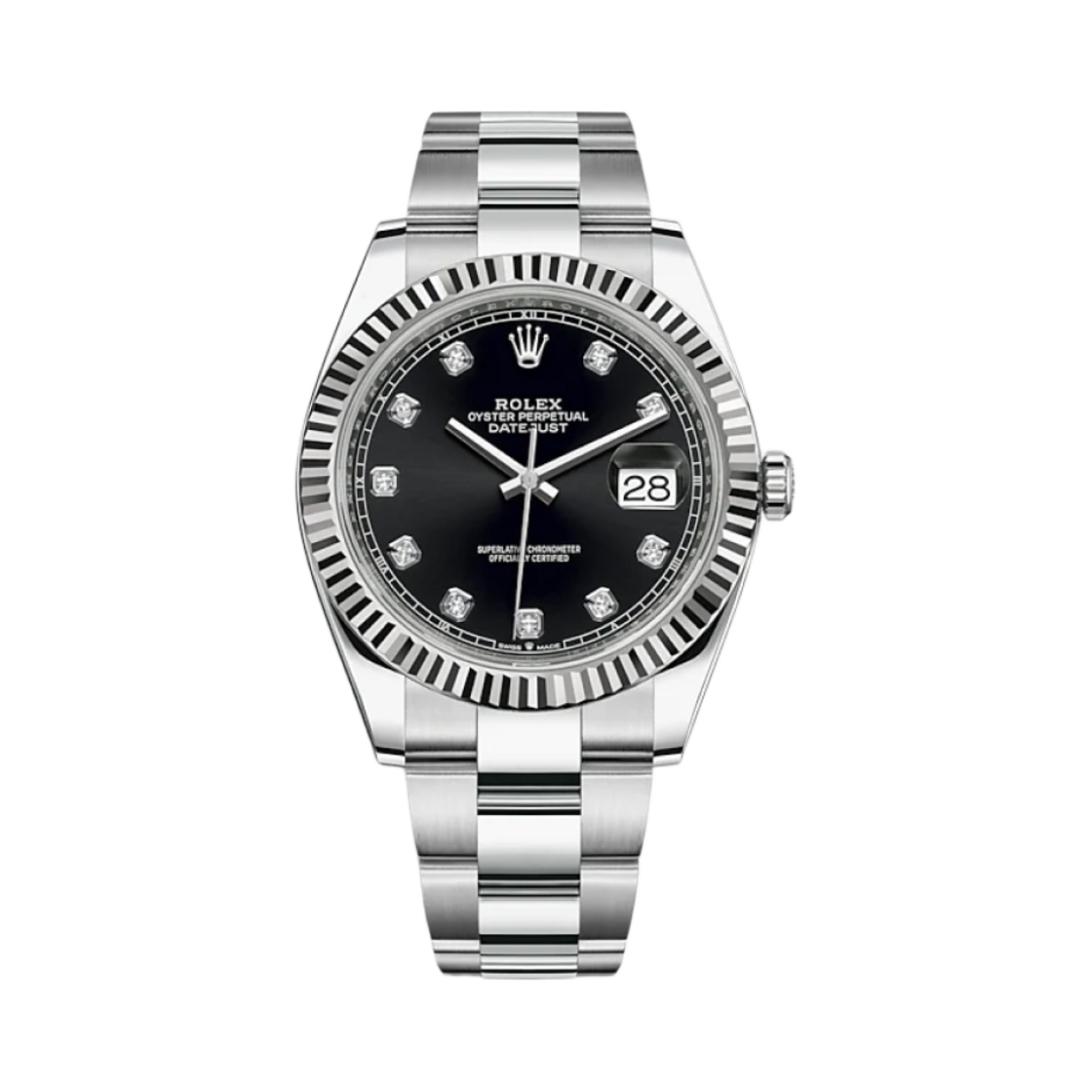 126334 Rolex Datejust 41mm 126334 Bright Black Diamond-Set Oyster - 대표 이미지 #1
