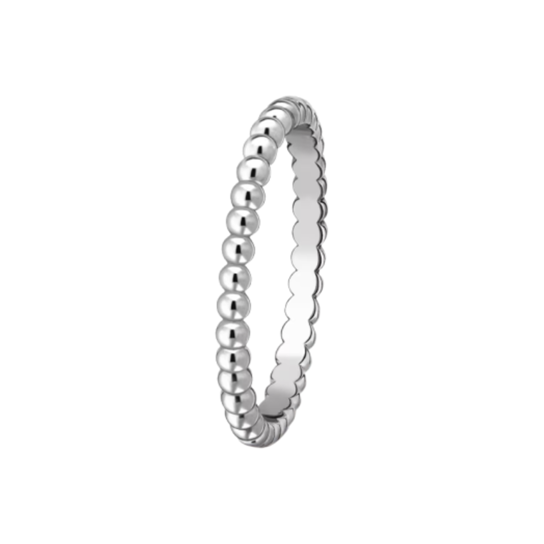반 클리프 & 아펠 뻬를리 골드 비즈 링 스몰 모델 18K 화이트 골드(Van Cleef & Arpels Perlee Gold Beads Ring Small Model 18K White Gold) - 1