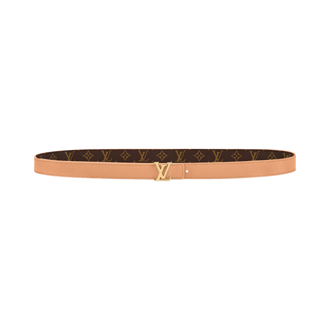 (W) 루이비통 LV 아이코닉 20mm 리버시블 벨트 모노그램 아리조나 베이지((W) Louis Vuitton LV Iconic 20mm Reversible Belt Monogram Arizona Beige) - 2