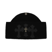 Chrome Hearts Leather Patch Beanie Black