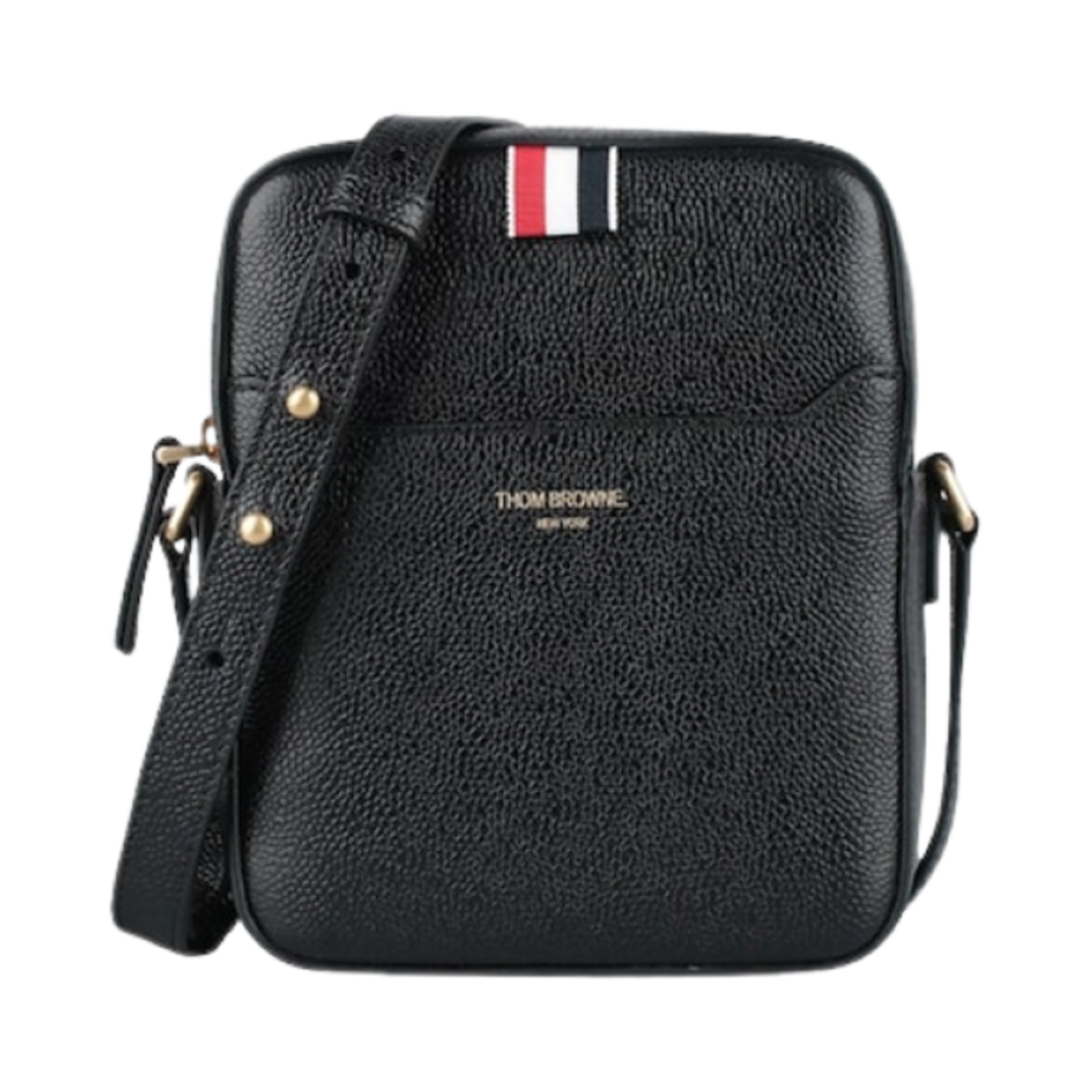 톰브라운 페블 그레인 레더 버티컬 카메라백 블랙