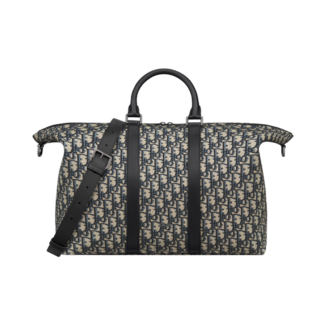 디올 위켄더 40 백 디올 오블리크 자카드 그레인드 카프스킨 베이지 블랙(Dior Weekender 40 Bag Dior Oblique Jacquard Grained Calfskin Beige Black) - 1