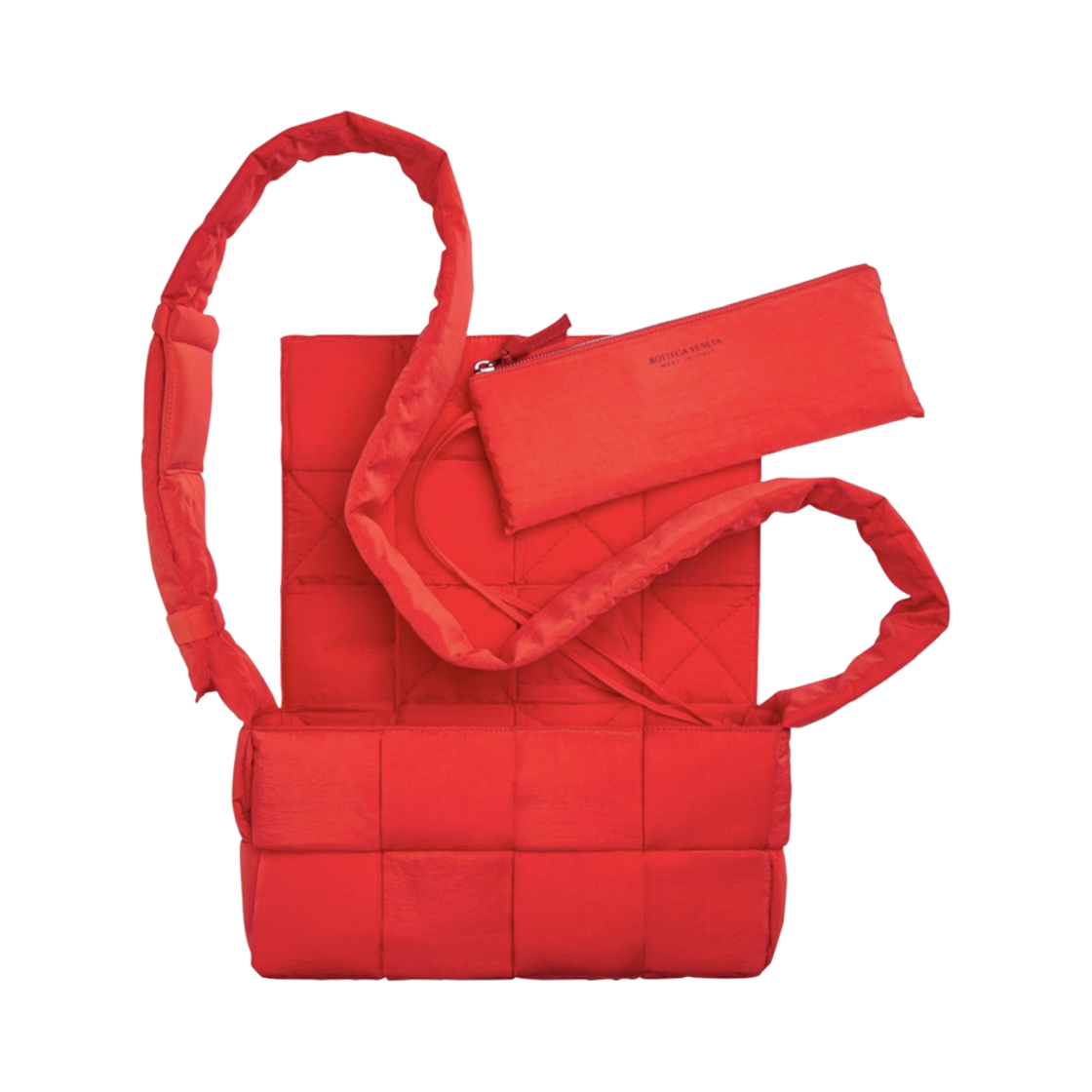보테가 베네타 패딩 테크 카세트백 토마토(Bottega Veneta Padded Tech Cassette Tomato) - 2