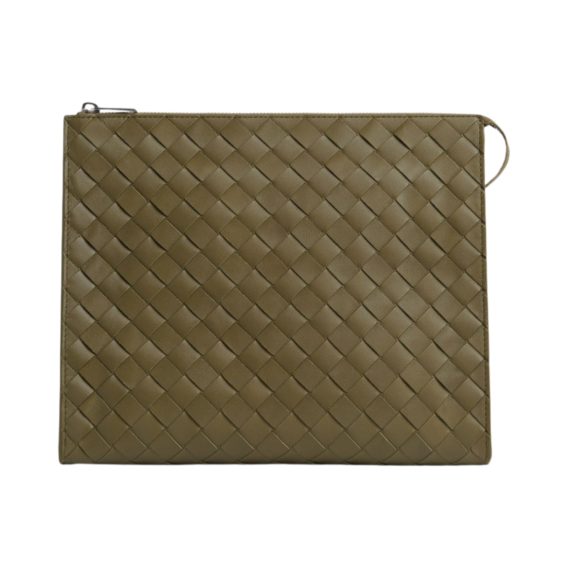보테가 베네타 인트레치아토 스탠딩 파우치 머드(Bottega Veneta Intrecciato Standing Pouch Mud) - 1