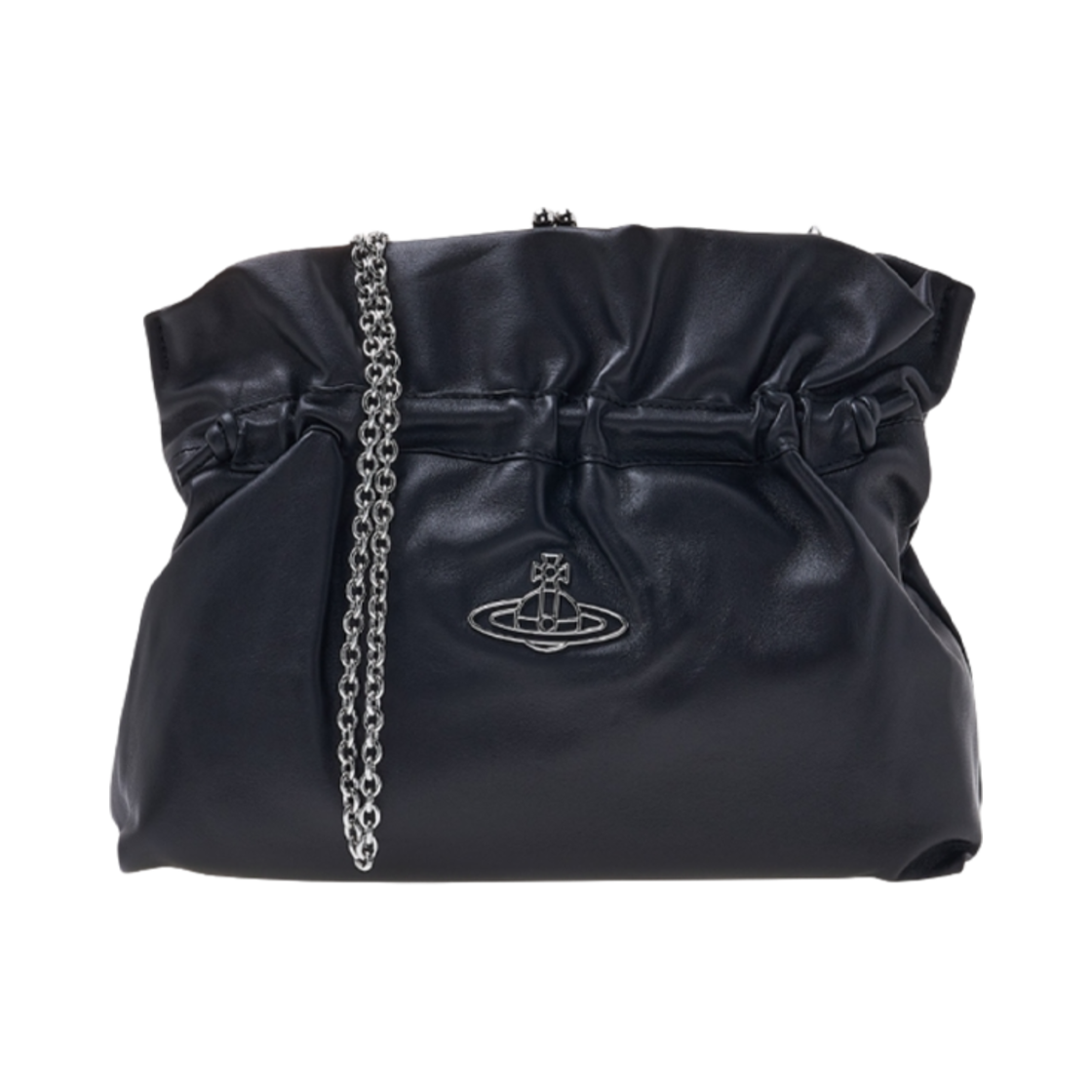 44020099-L001L-N403 Vivienne Westwood Eva Medium Chain Clutch Black