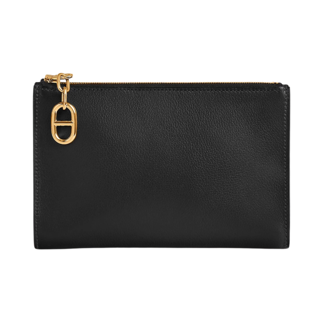 에르메스 지펭고 샹달 PM 파우치 에버그레인 & 옐로우 골드 누아(Hermes Zipengo Chaine d'Ancre PM Pouch Evergrain & Yellow Gold Noir) - 1