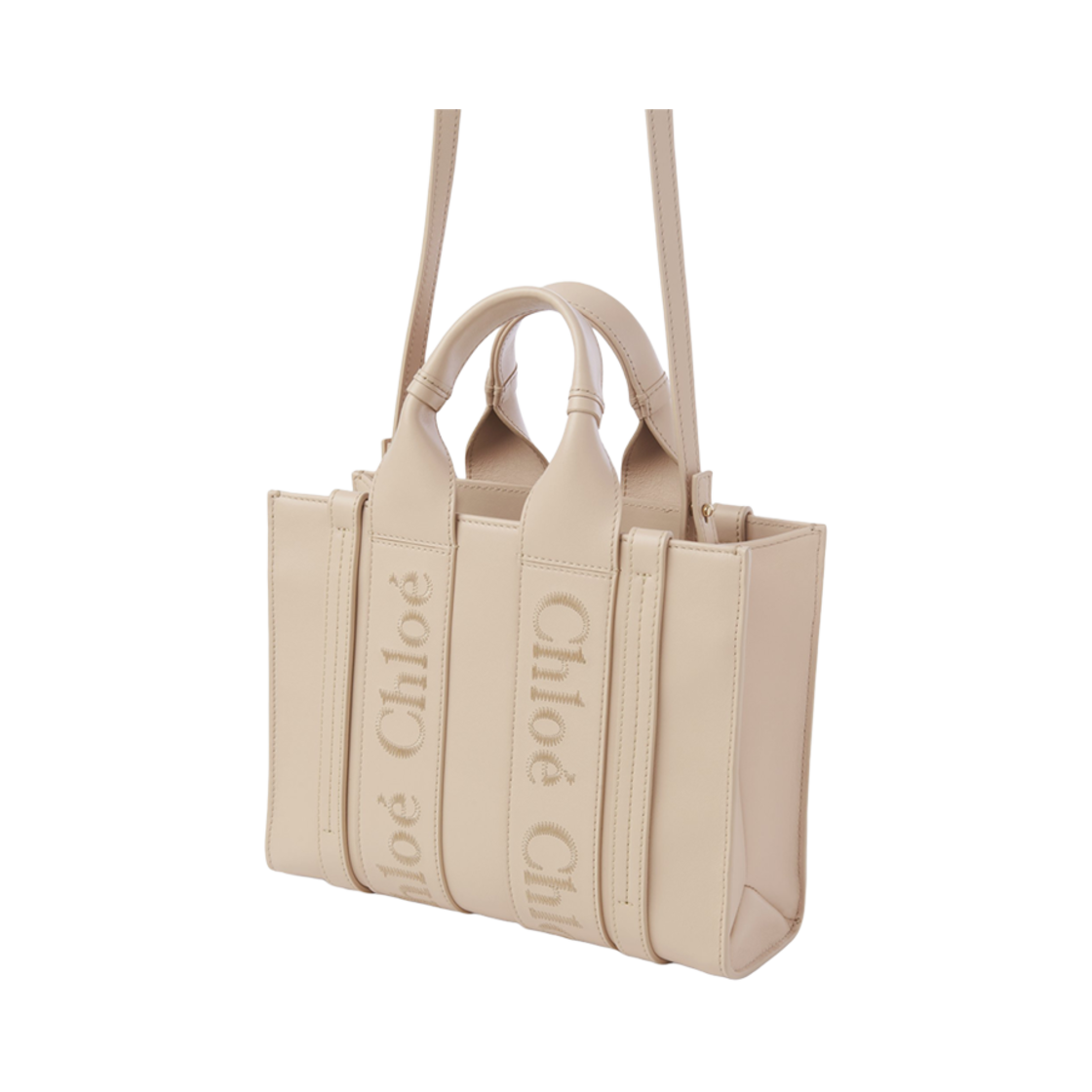 끌로에 스몰 우디 토트백 시멘트 핑크(Chloe Small Woody Tote Bag Cement Pink) - 2