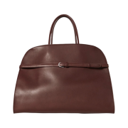 The Row Margaux Belt 15 Bag in Leather Burgundy