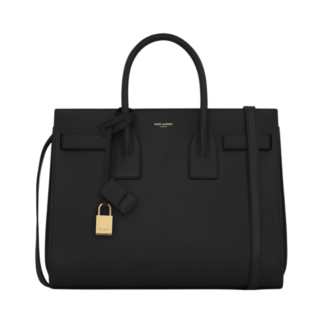 378299-02G9W-1000 Saint Laurent Classic Sac de Jour Small in Smooth Leather Black - 대표 이미지 #1