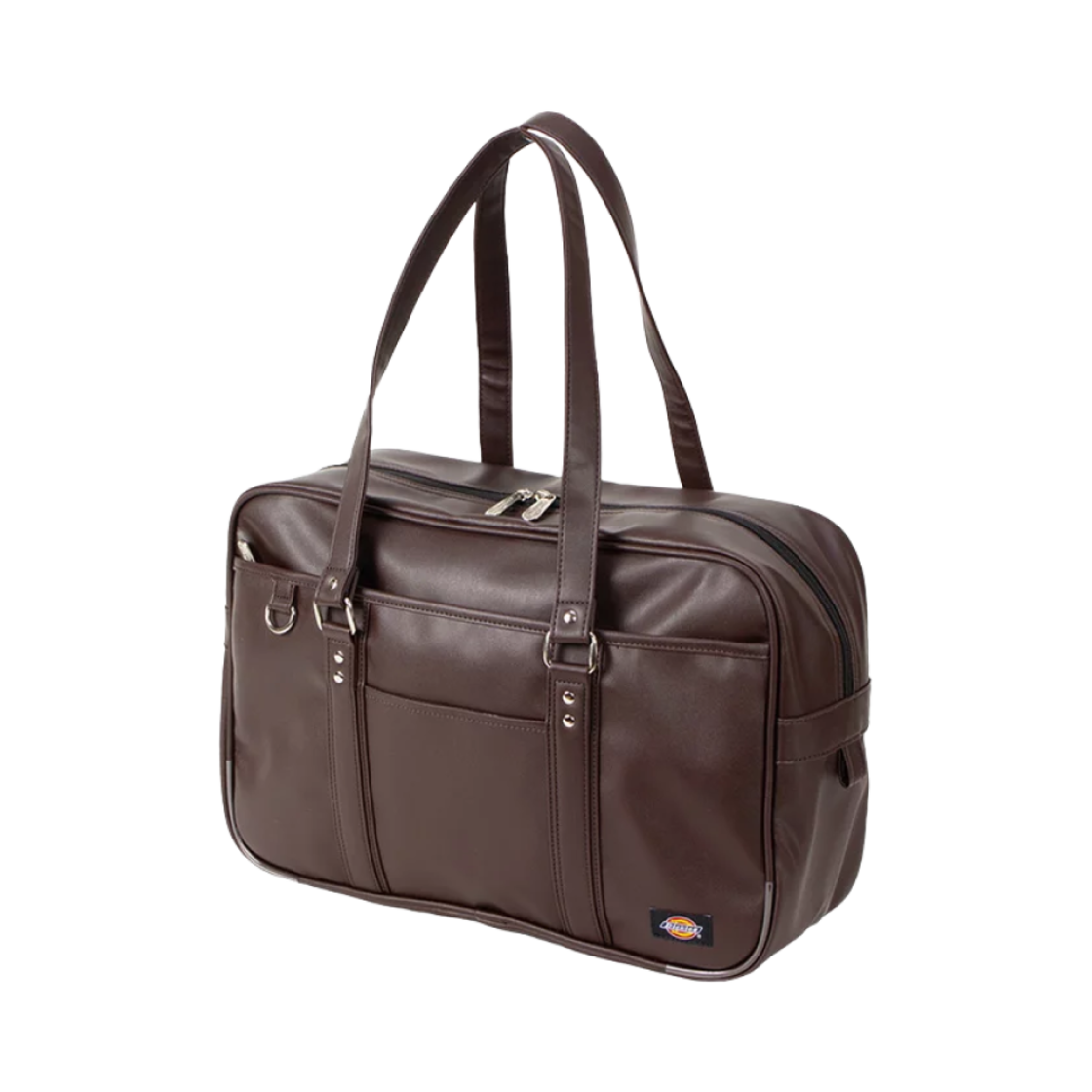 디키즈 스쿨 신세틱 레더 백 브라운 블랙(Dickies School Synthetic Leather Bag Brown Black)