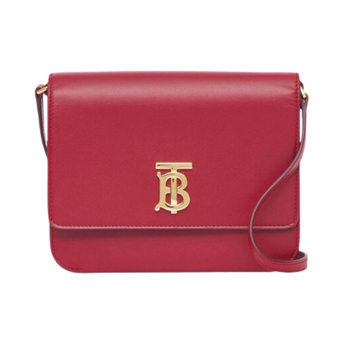 8044305 Burberry TB Flat Mini Crossbody Bag Dark Carmine