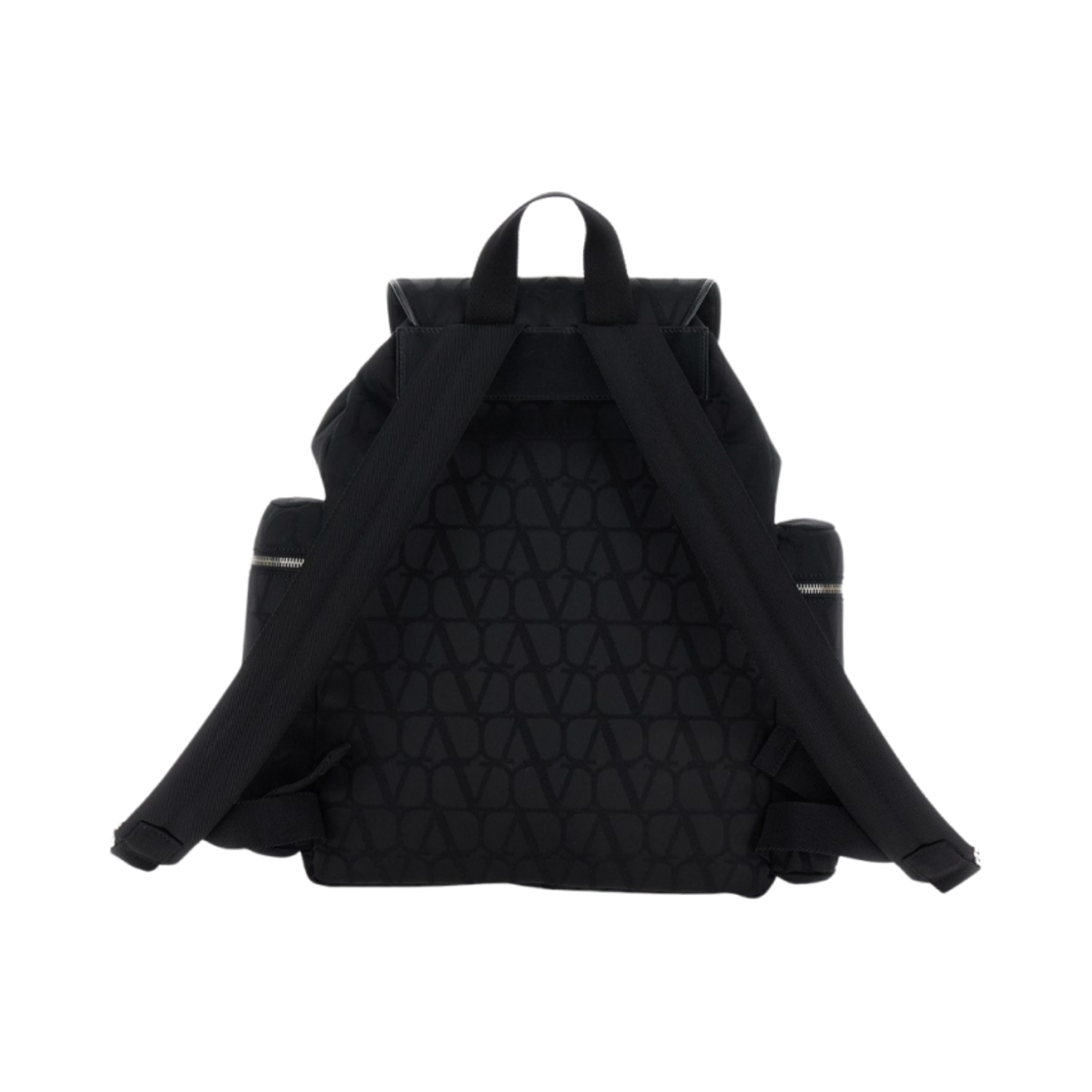 발렌티노 브이로고 트왈 아이코노그래피 패브릭 백팩 블랙(Valentino Vlogo Toile Iconographe Fabric Backpack Black) - 2