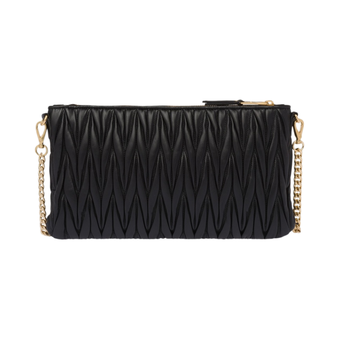 미우 미우 마테라쎄 나파 가죽 숄더백 블랙(Miu Miu Matelasse Nappa Leather Shoulder Bag Black) - 3