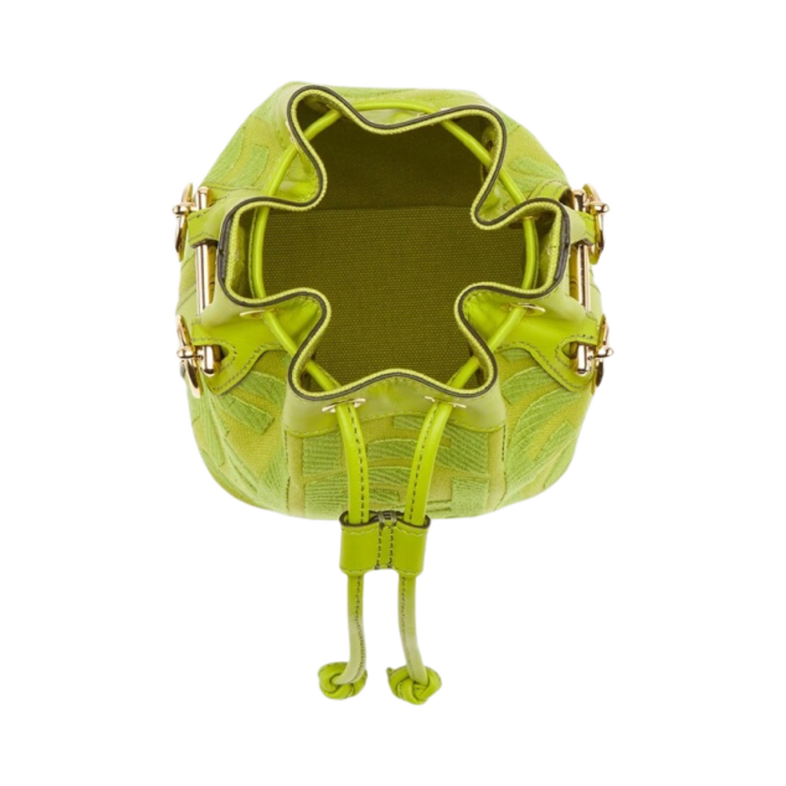 8BS010AKKWF1JCP Fendi Mon Tresor FF Canvas Mini Bag Acid Green - #4