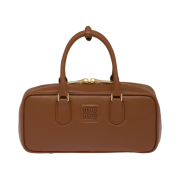 Miu Miu Arcadie Leather Bag Cognac