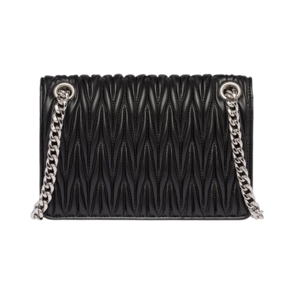 미우 미우 마테라쎄 나파 가죽 숄더백 블랙(Miu Miu Matelasse Nappa Leather Shoulder Bag Black) - 3