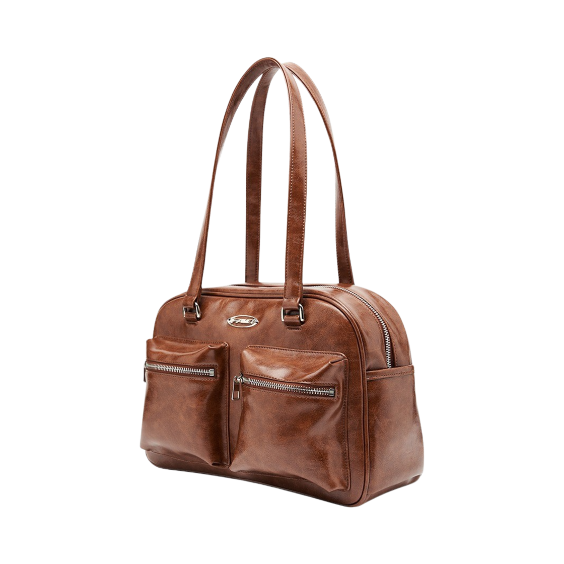 S30484 FAD Boston Bag Vegan Leather Brown