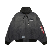 AAPE x Alpha Industries Reversible Padded Ma-1 Quilted Jacket Light Black - 25SS