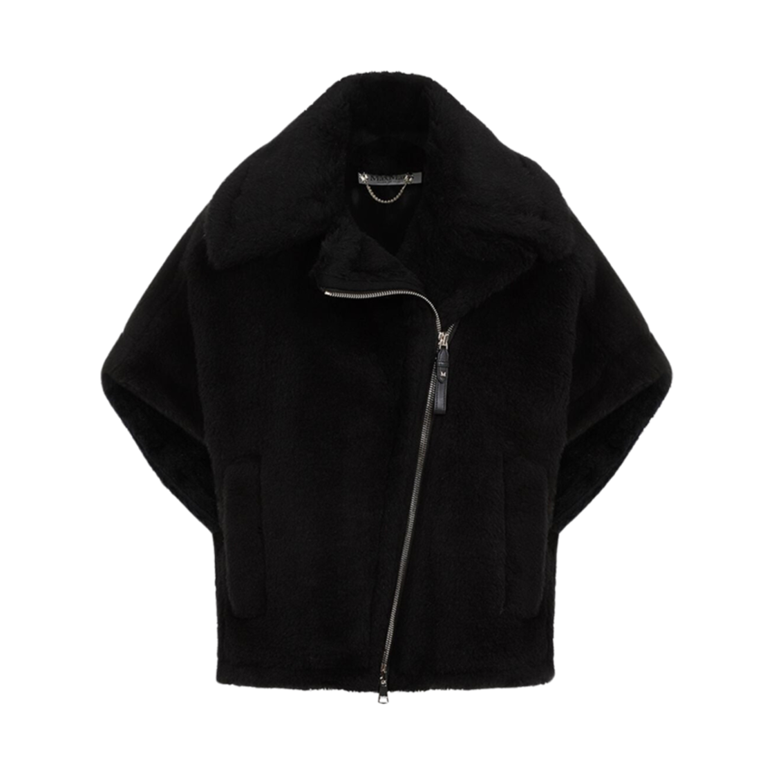 NEWMANTO1-008 (W) Max Mara Newmanto1 Teddy Cape Black