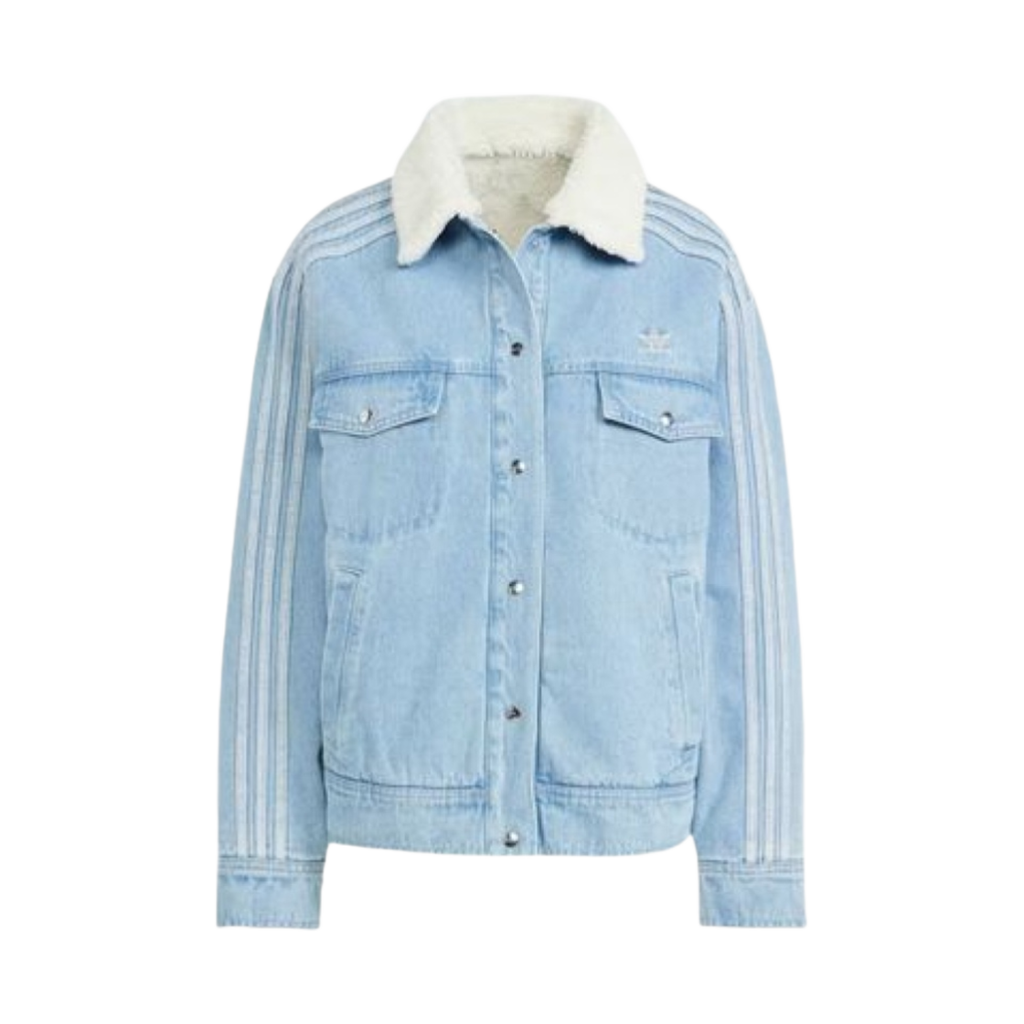 (W) 아디다스 오리지널스 뉴트럴 코트 데님 자켓 클리어 블루 - KR 사이즈((W) Adidas Originals Neutral Coat Denim Jacket Clear Blue - KR Sizing) - 1