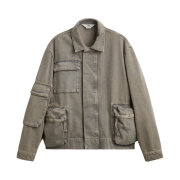 Zara Denim Jacket Limited Edition Blue Grey