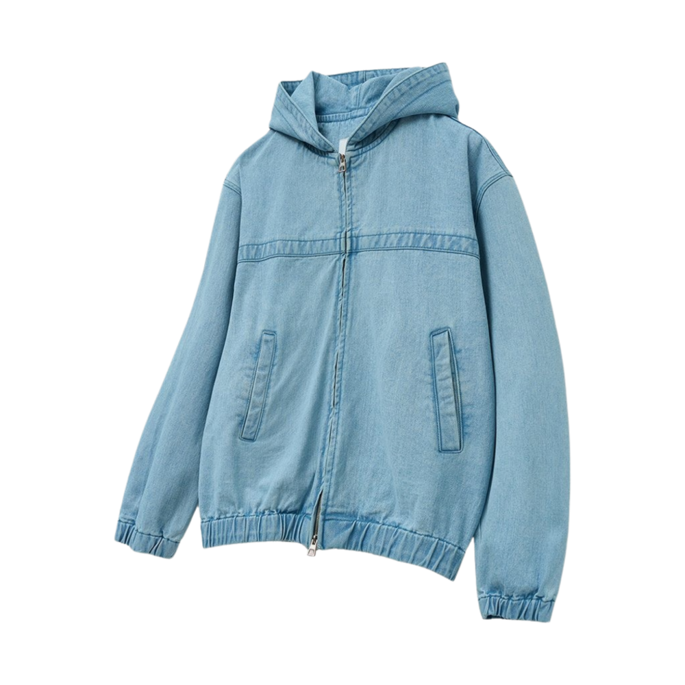 TNJU4E112B2 TNGT Denim Hood Jumper Washed Blue