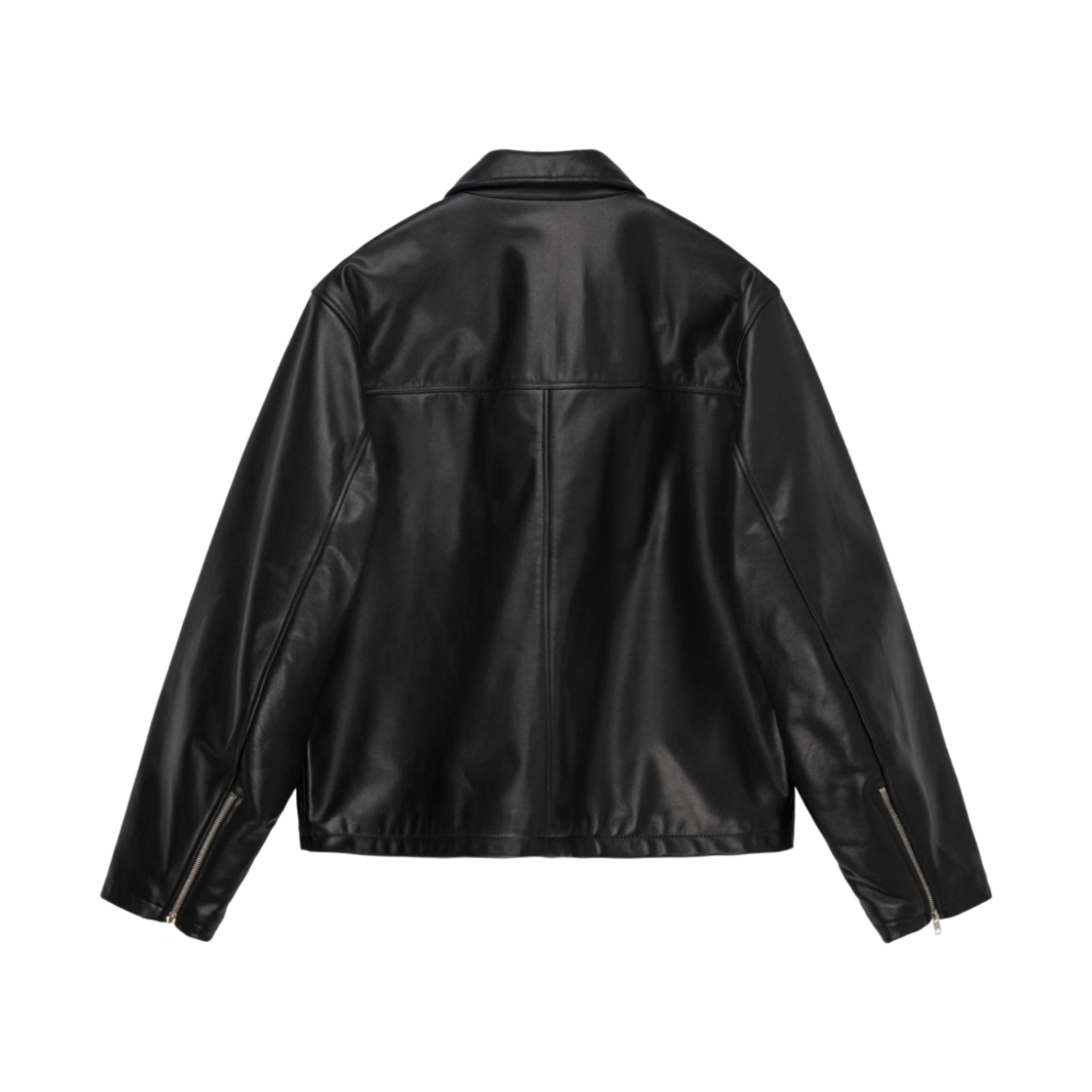 스투시 레더 빙 자켓 블랙 | Stussy | KREAM