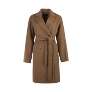 (W) Weekend Max Mara Flirt Wool Coat Brown