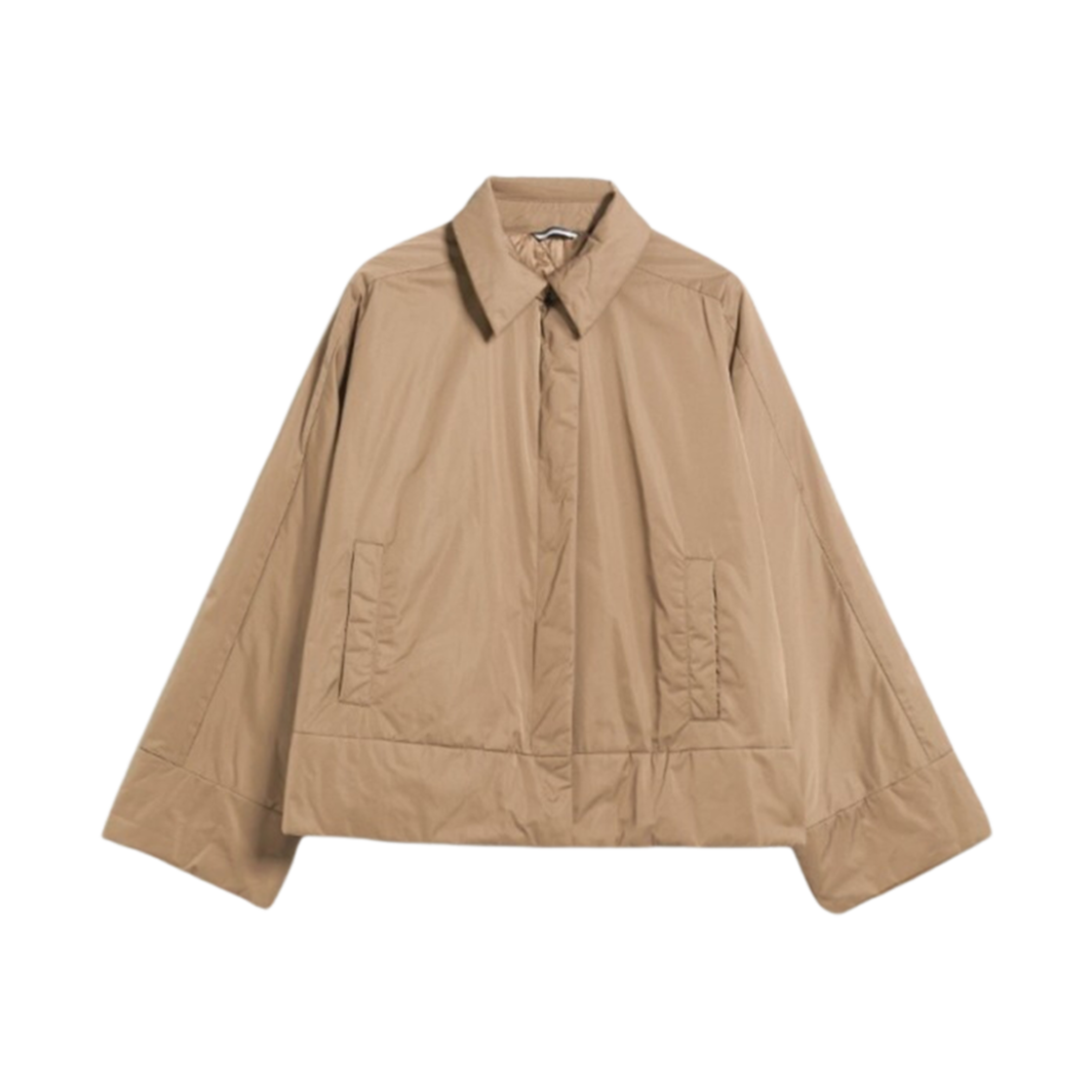 FEROCE-005 (W) Weekend Max Mara Feroce Nylon Gabardine Water-Repellent Jacket Earth