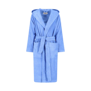 Tekla Terry Hooded Bathrobe Clear Blue