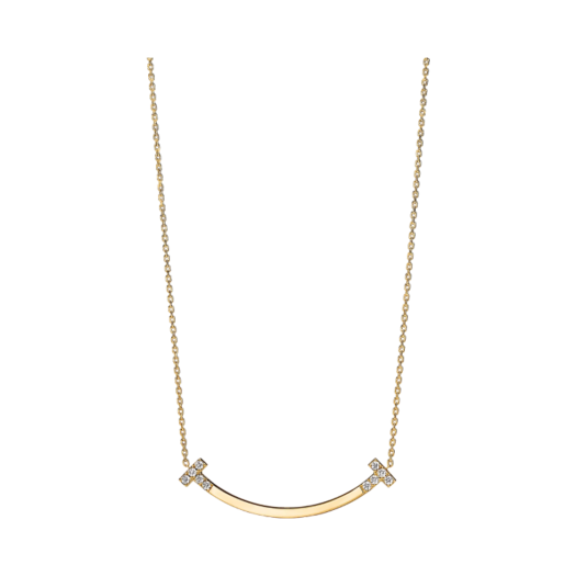 Tiffany & Co. Tiffany T Smile Pendant Medium Yellow Gold