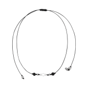 Nff Dia Strap Necklace Black