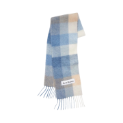Acne Studios Mohair Check Muffler Pastel Blue Beige