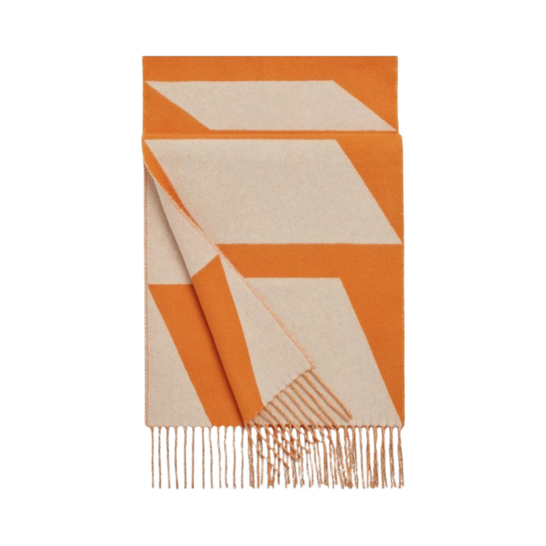 에르메스 카사크 옵틱 머플러 오랑쥬 블랑(Hermes Casaque Optique Muffler Orange Blanc) - 1