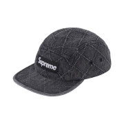 Supreme Punched Denim Camp Cap Black - 23FW